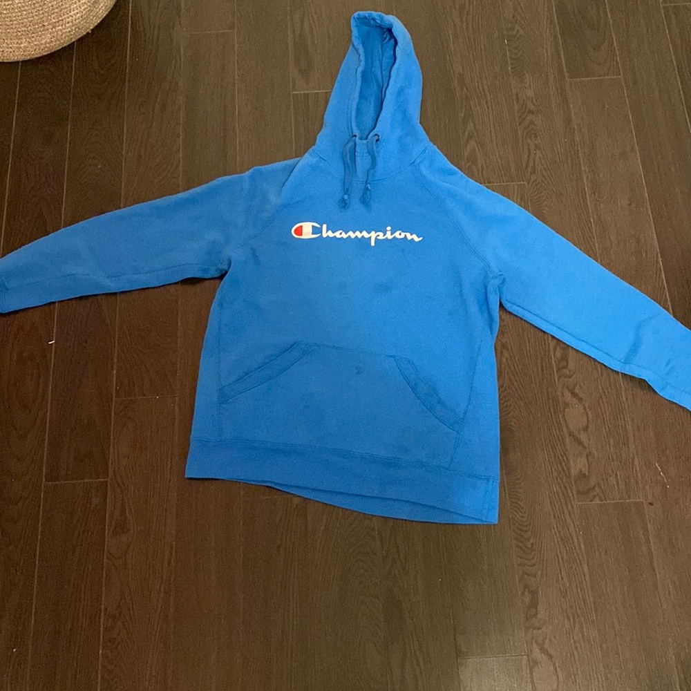 This is a blue champion sweater good condition and it is an extra small